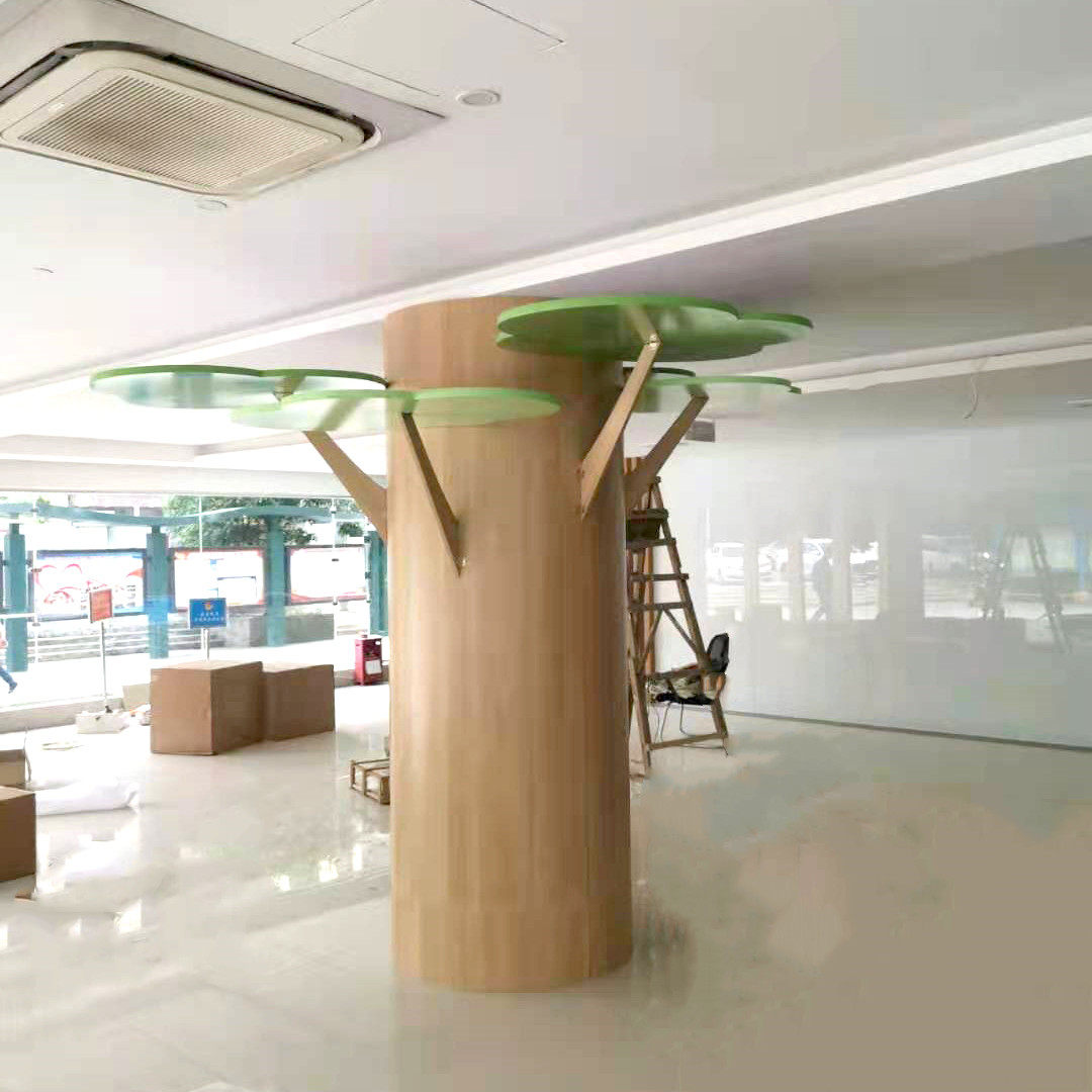 幼儿园学校早教绘本馆大厅包柱子装饰大树环创立体树枝装饰摆件