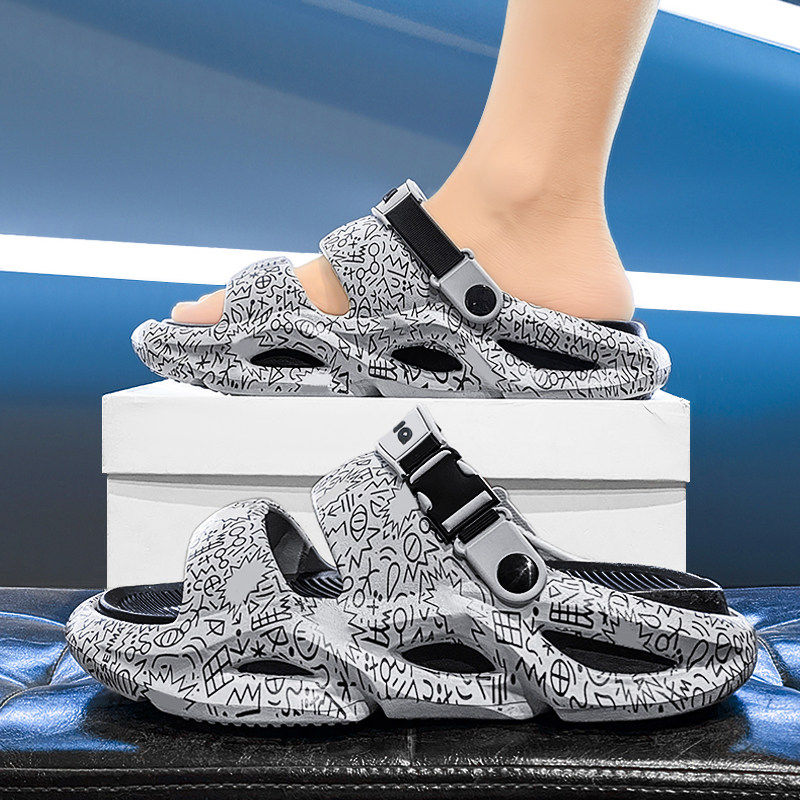 合成鞋业凉鞋男2026新款夏季外穿沙滩运动厚底防滑防臭大码可开车