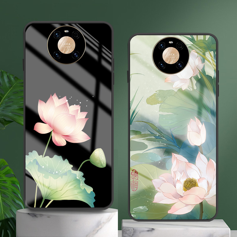 适用华为mate50手机壳40玻璃