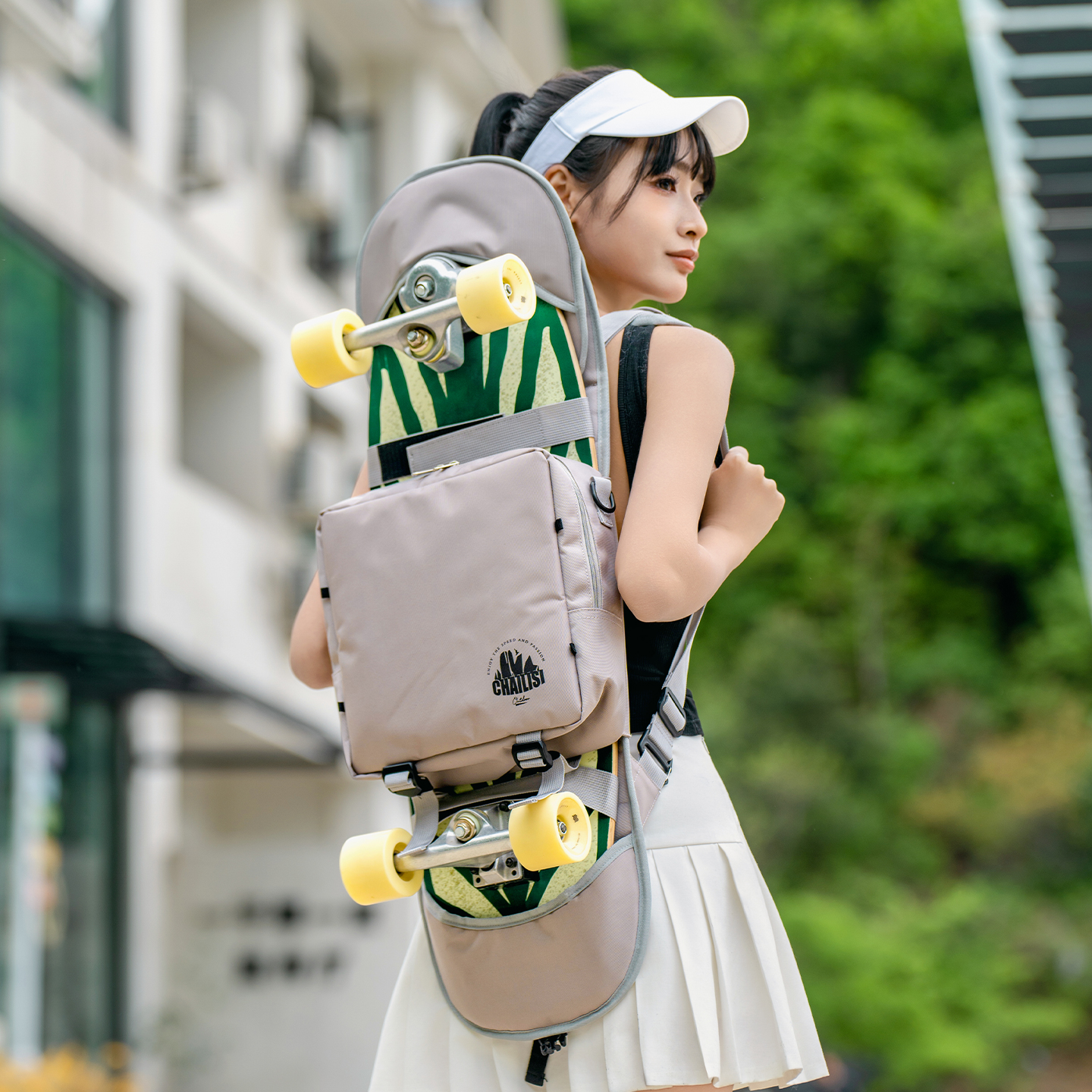 可装护具头盔陆冲双翘滑板通用