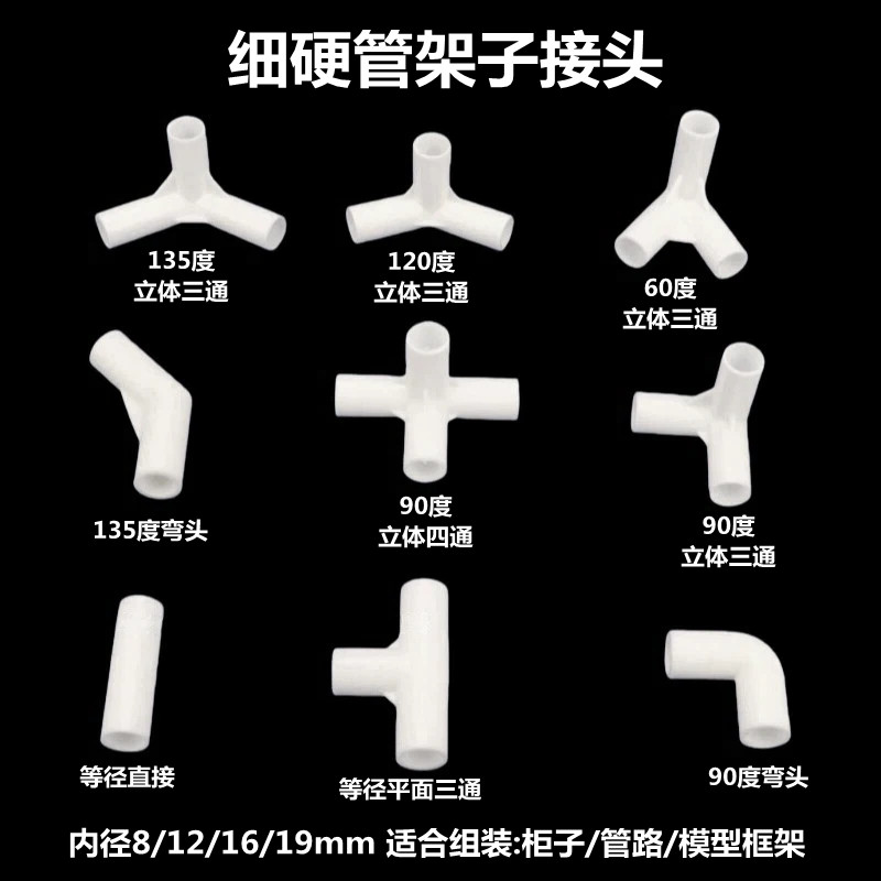 细硬管架子接头小管子连接件