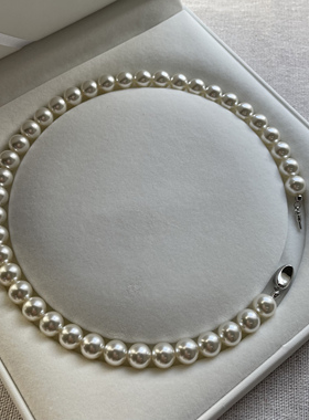 消失的她倪妮同款925银澳白强光珍珠项链女ins轻奢法式锁骨链礼物