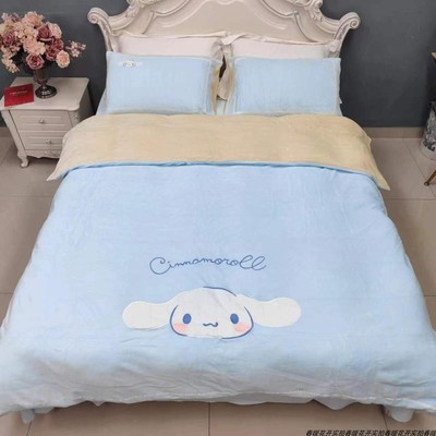 水*四件套法兰绒厚实保暖抗静电