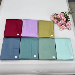 100支纯棉贡缎床单高支高密高端轻奢丝滑全棉纯色百搭单价双人尺