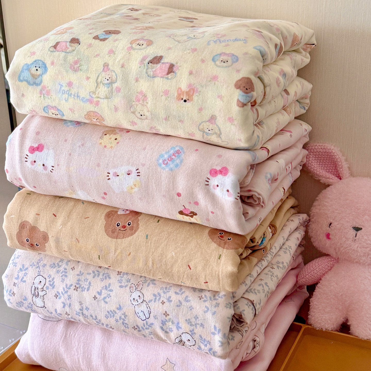 ins母婴级A类全棉有氧双层纱单件被套卡通纯棉学生宿舍单双人被罩