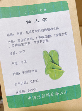 CCCLUB仙人掌干龙猫健康小零食