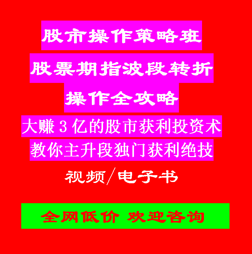 萧明道股市操作策略股票期指波段转折视频大赚3亿股市获利投资术
