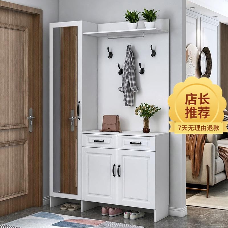 进门口鞋柜门厅衣帽柜带镜子抽屉大容量鞋架客厅衣柜挂衣架储物柜,住宅家具,门厅/玄关柜/玄关架,淘宝优惠券,粉丝福利购,淘宝优惠卷