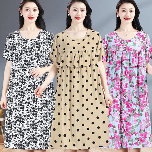 人造棉棉绸居家服睡裙夏季舒适