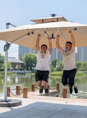 户外遮阳伞庭院伞别墅花园阳台遮阳棚室外露天摆摊大型户外罗马伞