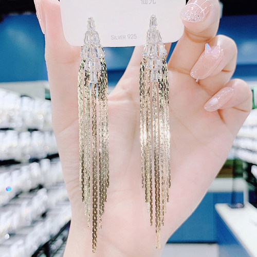 新款潮高级感时尚网红流苏耳环