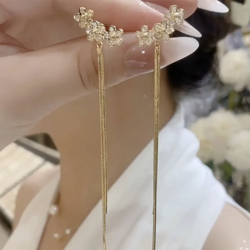 长款流苏耳环女925纯银针精致