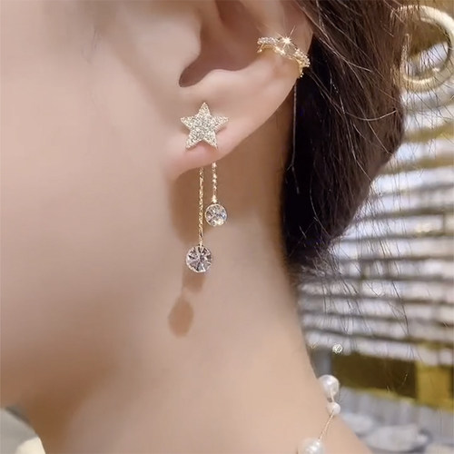 轻奢高级感星星流苏耳环
