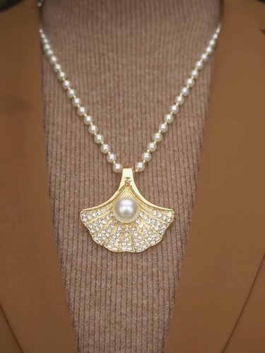 小众设计感银杏叶项链