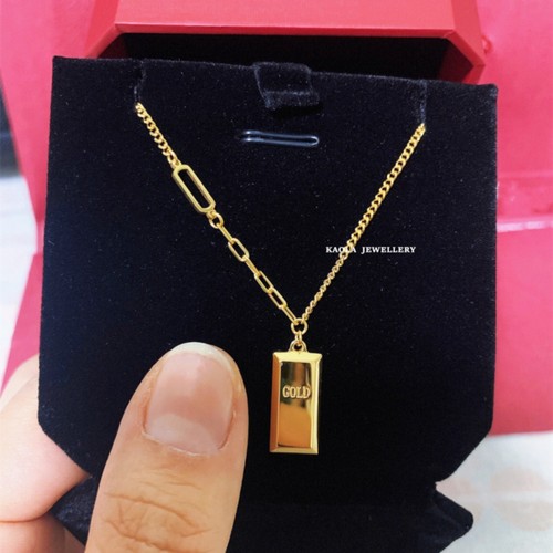 18K金ING系列暴富小金条项链