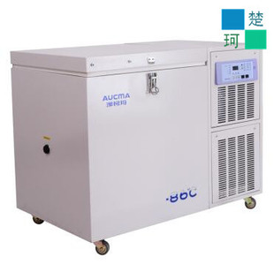 青岛澳柯玛 86℃卧式 86W300医用低温冰箱保存箱 冰柜冷冻柜