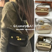 G.Luxury纯手工缝制swift皮凯莉包Moove包单肩斜挎腋下包M4奶灰色