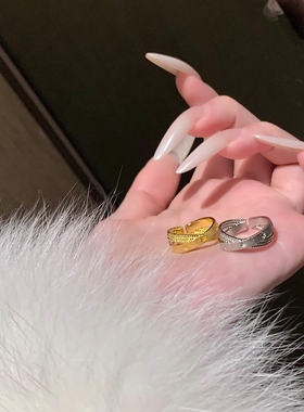 超闪！水星记小双环戒指女食指戒