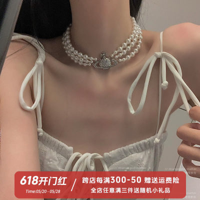 土星珍珠项链女夏季choker