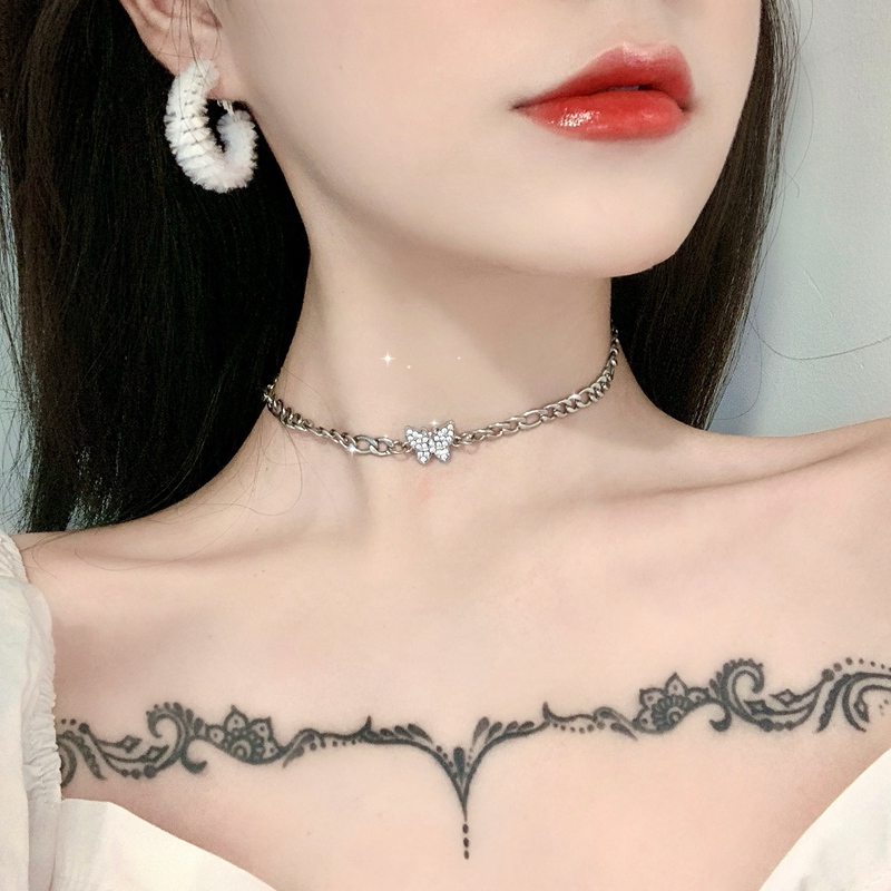 2020年新款蝴蝶项链女锁骨链ins小众设计感冷淡风项圈颈链chocker