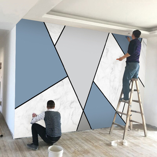 北欧电视背景墙壁纸现代简约壁布几何墙纸客厅2022影视墙墙布壁画
