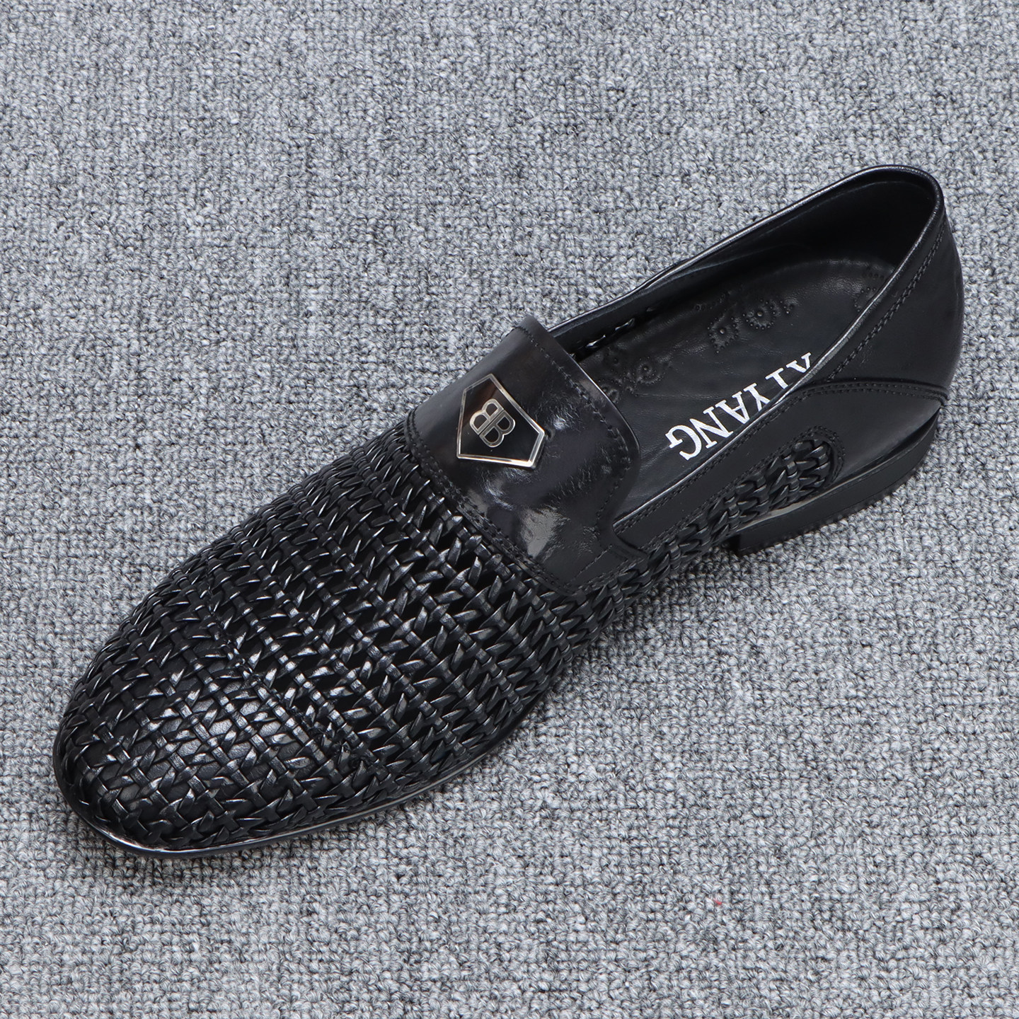 夏季男鞋2025新款软底牛皮镂空凉鞋男款透气编织休闲男士皮鞋真皮