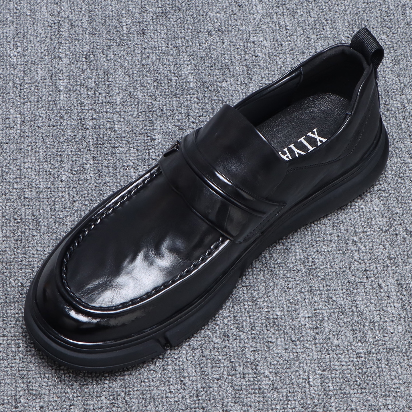 厚底软底休闲皮鞋男款年轻人商务百搭真皮鞋2025新款秋季男士鞋子