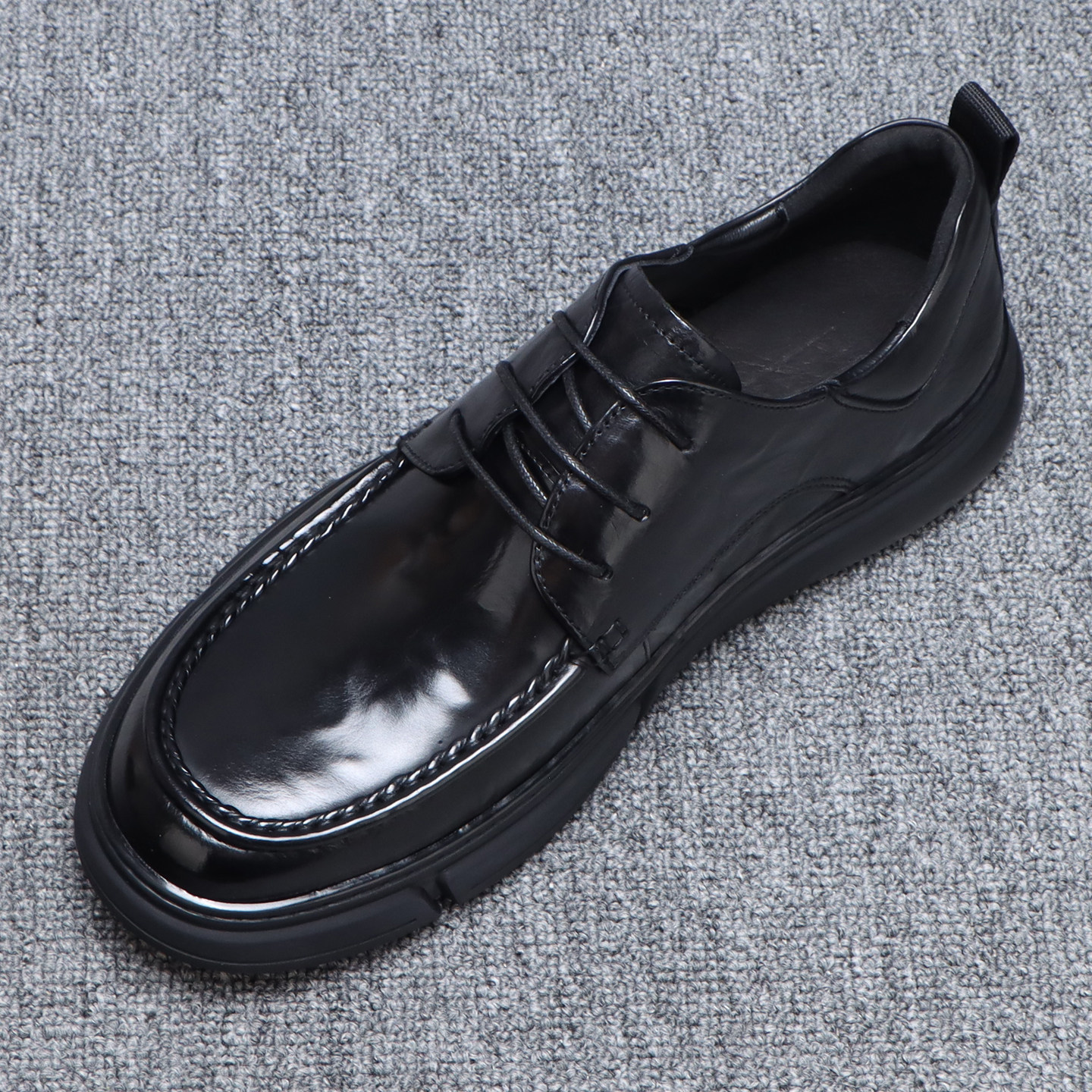 软底系带皮鞋男款年轻人商务休闲鞋2025新款秋季真皮结婚鞋子男鞋