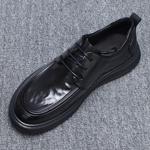 软底系带皮鞋男款正装商务休闲鞋2026新款德比鞋男真皮黑色结婚鞋