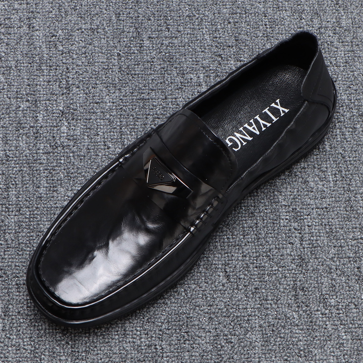 纯皮豆豆鞋男款头层牛皮舒适轻便开车鞋2026新款一脚蹬皮鞋男真皮