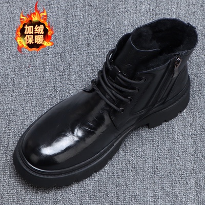 男士马丁靴冬季保暖加绒加厚防滑
