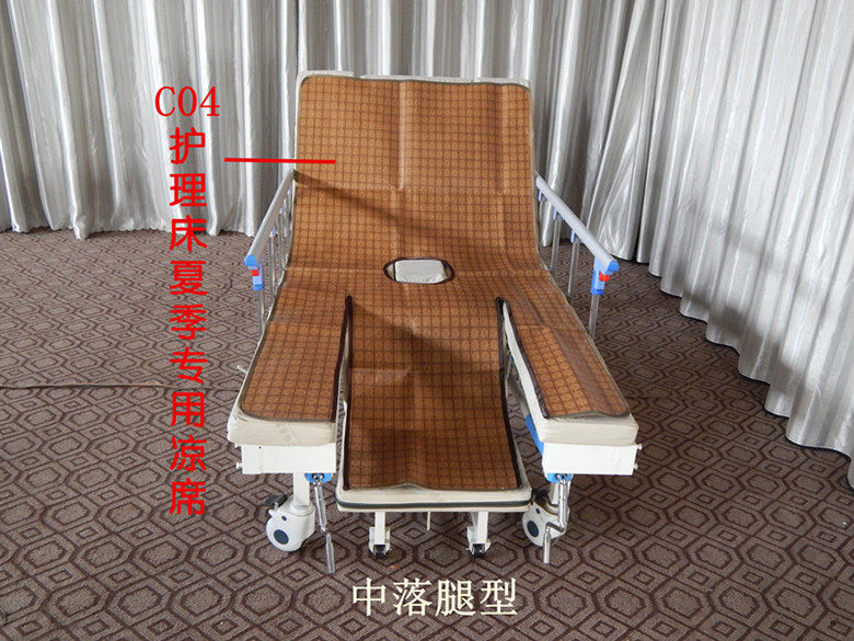 등나무 매트 얼음 실크 매트 아픈 침대를 뒤집을 수 있는 배설물 구멍이 있는 마비된 노인 침대 시트가 있는 여름용 다기능 간호 침대 무료 배송