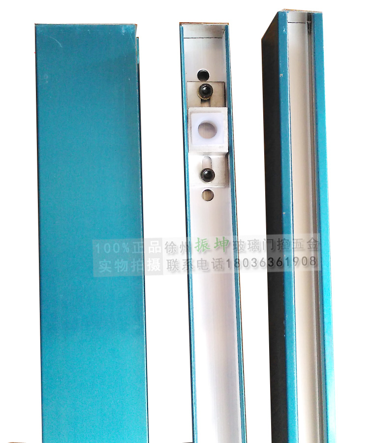 带上下夹头配件铝门夹65*800mm铝合金长门夹 无框玻璃门上夹下夹