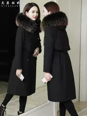 Parker clothing women's thick medium-length version over the knee 2021 New Rex rabbit hair detachable inner urchin fur coat coat coat