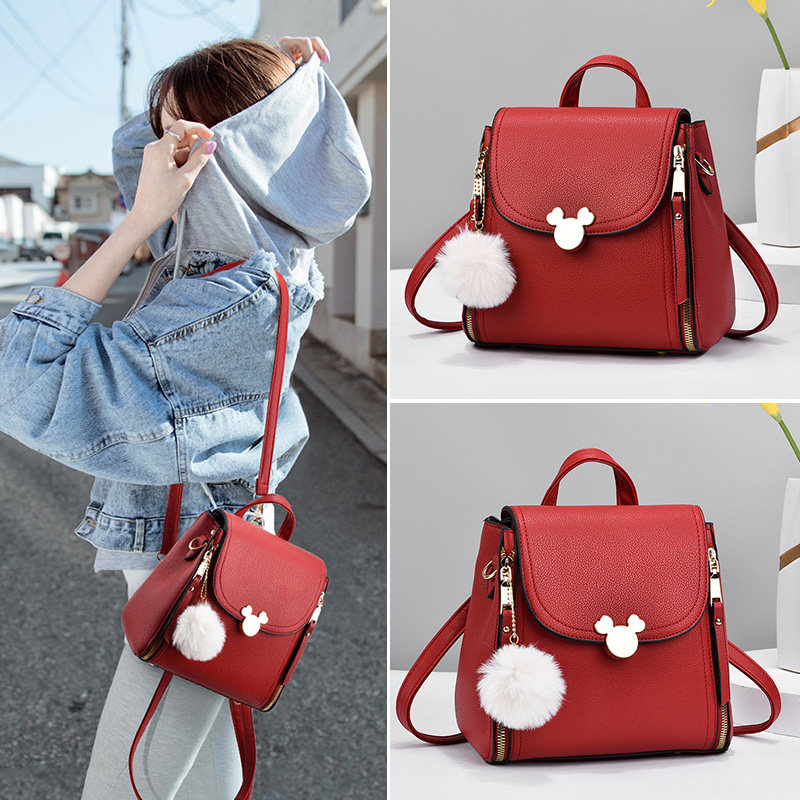 卡丹路麦包包昆仑奴官方旗舰店女包2024新款时尚百搭米奇双肩包