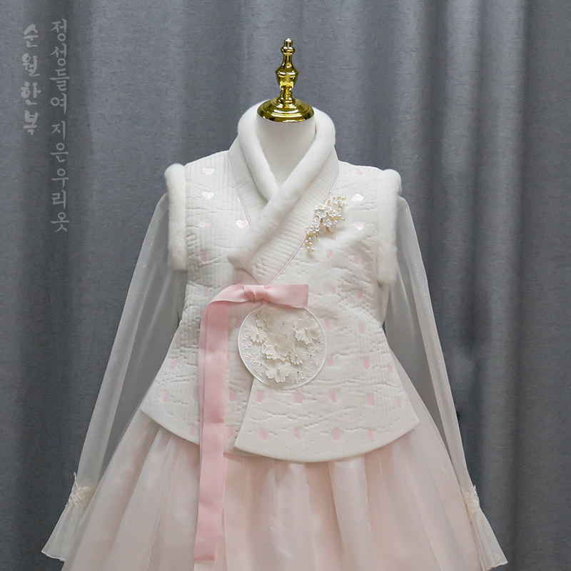 顺月定制韩国改良女士韩服马甲新娘伴娘秋冬季女士马甲演出摄影服