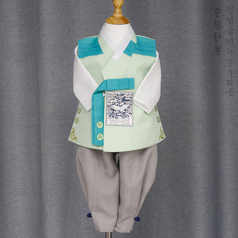 男孩民族朝鲜族烫金韩服工厂