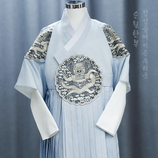 延边定制男装新郎长款韩服演出太子服舞台支持人演讲礼服/E100236