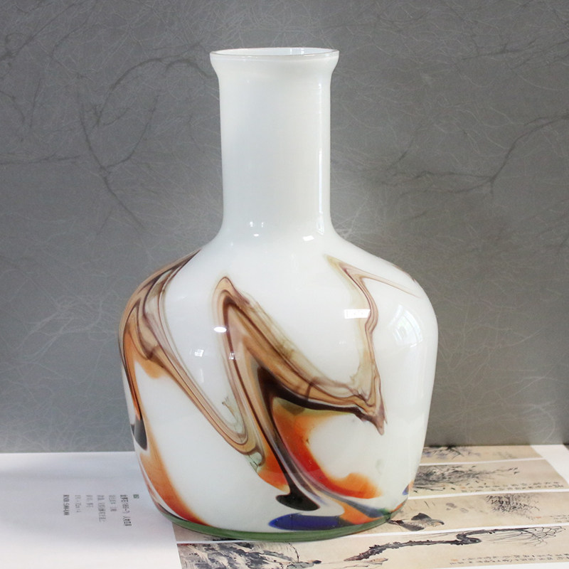 70年代手工玻璃花瓶 玻璃水壶 怀旧装饰道具摆设民俗老物件影视藏