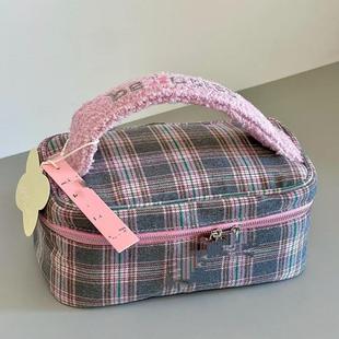 小众设计少女出游随身化妆包便携分层可爱大容量洗漱包