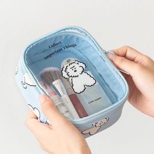 韩国立体大容量超萌卡通透明防水化妆包旅行洗漱包便携收纳ins风