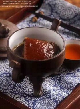 正宗宜兴紫砂紫砂餐特色菜內釉中华一绝三脚鼎私家菜炖盅官府餐具