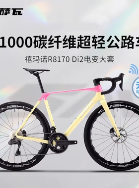 萨瓦SAVA超轻竞赛爬坡公路车R8170电变驭风R8高端全碳纤维自行车