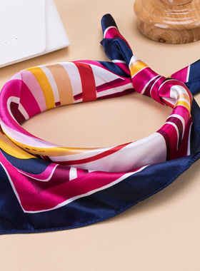 50CM丝巾银行空姐围巾小方巾职业领巾工装女正装商务领花百搭领花