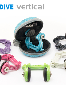 台湾V.DIVE碳纤维纹理专业自由潜鼻夹 防滑防丢带安全绳游泳鼻夹