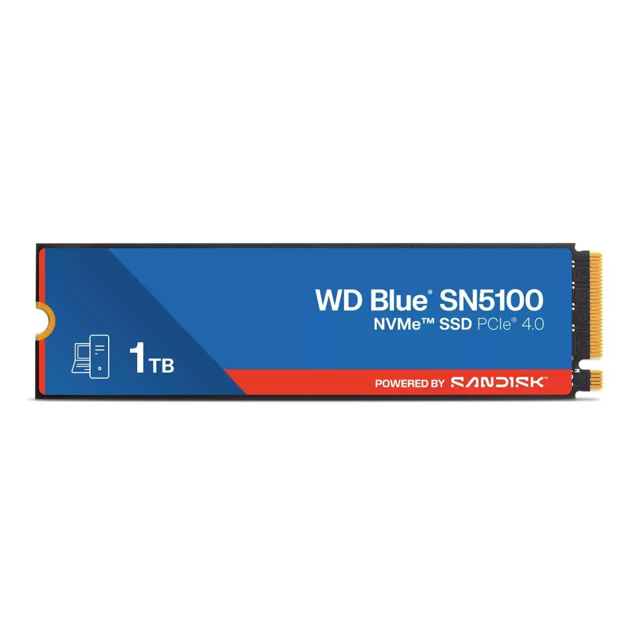 闪迪WD固态硬盘蓝盘SN5100 500G/1TB M.2 PCIe4.0电脑硬盘读7100M