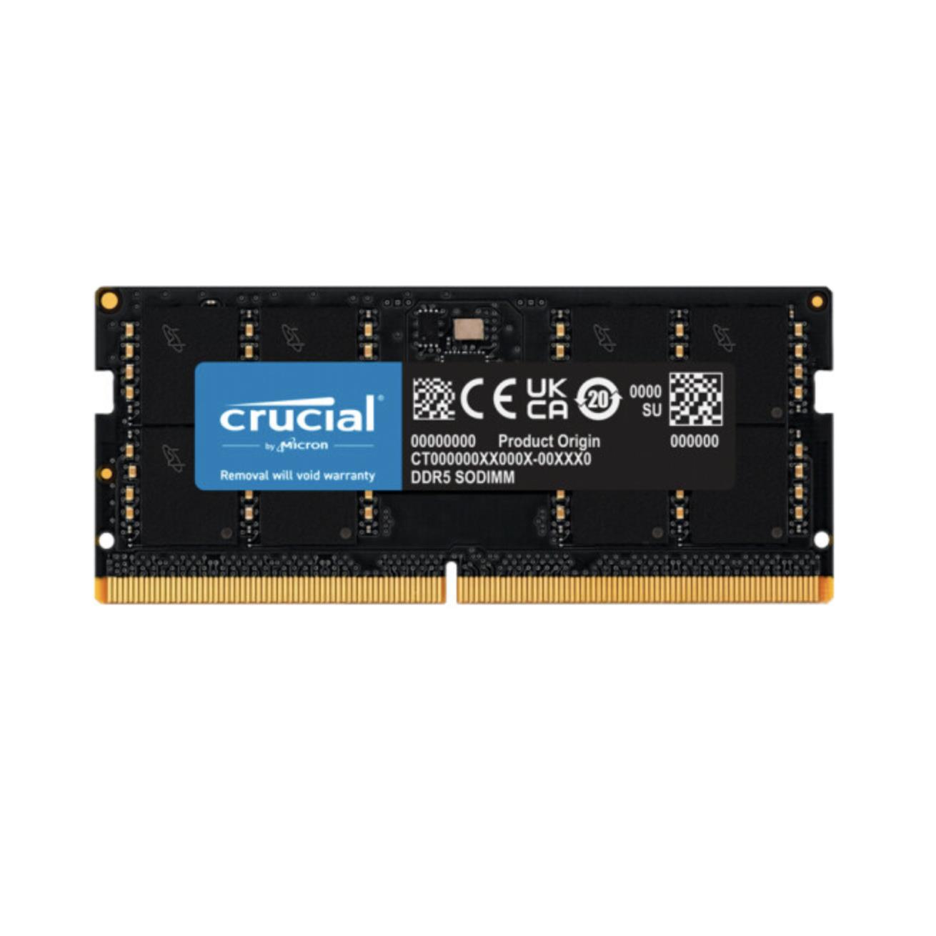 英睿达/Crucial 16GB 32GB DDR5 4800频率 笔记本内存条 颗粒ECC