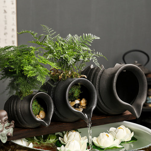 万达陶瓷流水过滤摆件