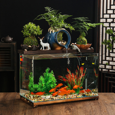 万达鱼缸摆件过滤器客厅