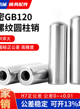 GB120圆柱销内螺纹定位销40CR模具攻牙销钉固定销13/15/18/25/30